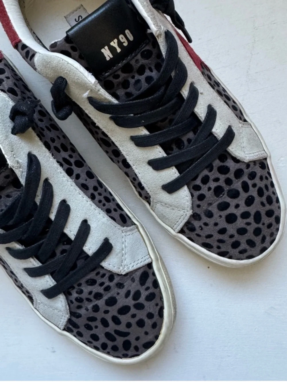 Steve Madden NY90 Philosophy Calf Hair Animal Print Sneakers